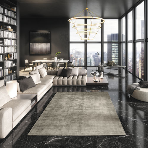 Moderner Teppich - ELEGANCE - LUSOTUFO - einfarbig / Viskose / Samt