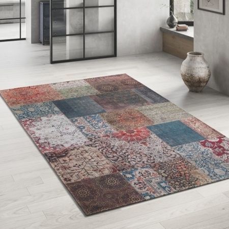 Moderner Teppich - MASH - LUSOTUFO - Patchwork / Polyester / Baumwolle