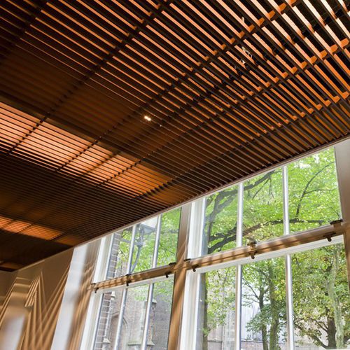 Aluminium-Zwischendecke - QUADRO LINE - Integra - Interior Systems - Polyesterfaser / Platten / für Büro