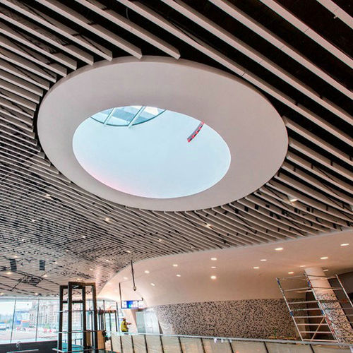Aluminium-Akustikbaffel - Integra - Interior Systems - galvanisiertem Stahl / Polyesterfaser / hängend