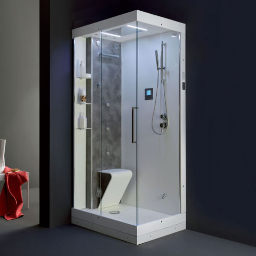 Glas-Duschkabine - CENTO.00.80 - ilma srl - mit Schiebetür / für Eckeinbau