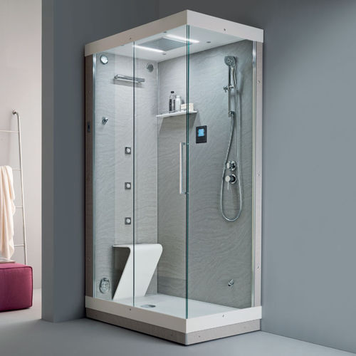 Glas-Duschkabine - CENTO.10.70 - ilma srl - mit Schiebetür / für Eckeinbau