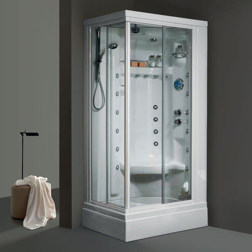 Glas-Duschkabine - WIND - ilma srl - mit Schiebetür / für Eckeinbau