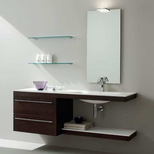 Wandhängender Waschtisch-Unterschrank - PLAY.01 - ilma srl - Holz / Corian® / modern