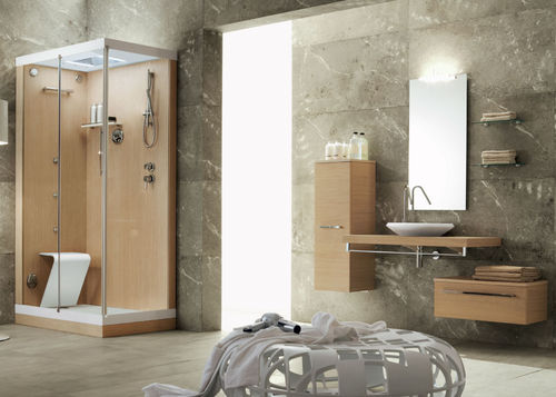 Modernes Badezimmer - IL ROVERE NATURALE - ilma srl - Holz / Glas