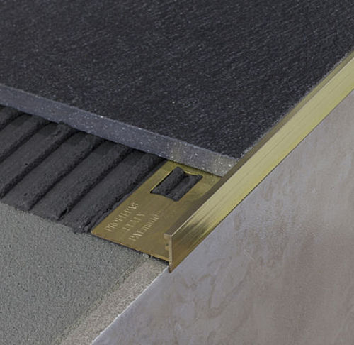 Aluminium-Treppenkante - CERFIX PROSTEP SNG-SN - PROFILPAS - Messing