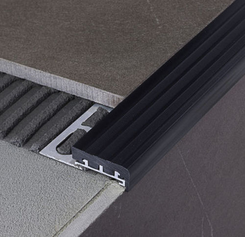 Aluminium-Treppenkante - CERFIX PROSTEP SP - PROFILPAS - PVC / rutschfest