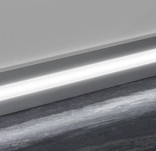 Weiße Zierleiste - PROLIGHT METAL LINE 89 - PROFILPAS - silberfarben / beige / grau