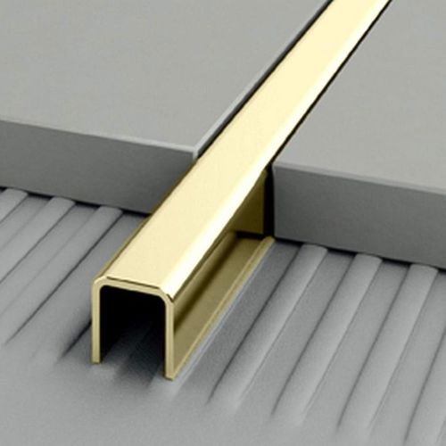 Edelstahl-Trennprofil - PROJOINT U - PROFILPAS - Messing / für Fliesen / Rechteck