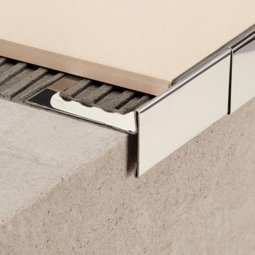 Stahl-Abschlussprofil - CERFIX PROTEC CPEV-CPEI - PROFILPAS - Aluminium / für Fliesen / Stufenkante