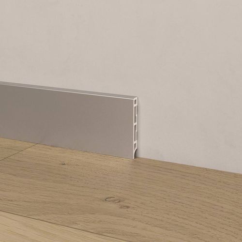 Silberfarbene Zierleiste - LINE 8615-8616 - PROFILPAS - PVC / rechteckig / Dekor