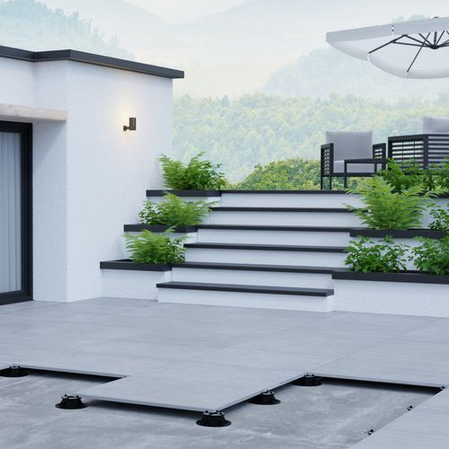 Edelstahl-Terrassenpfosten - PP LEVEL DUO MAXI - PROFILPAS - Polypropylen / Aluminium / PP