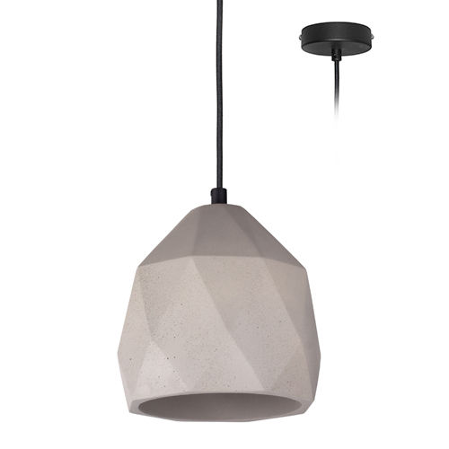 Hängelampe - SANDY 3 E27 : SU11656 - Indigo Lighting - Beton / modern / mit Kabel