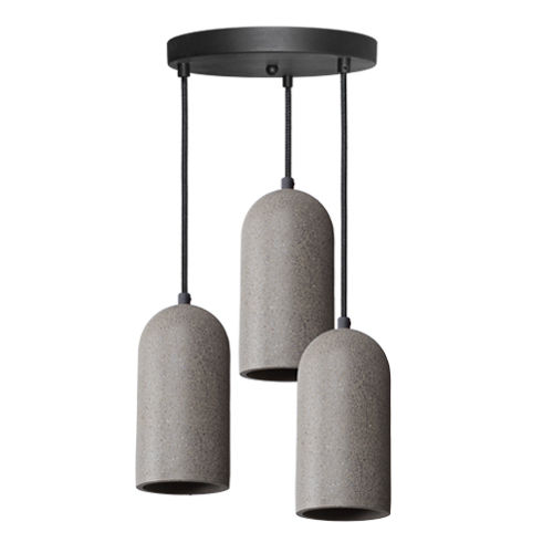 Hängelampe - SANDY 5 E27 : SU12155 - Indigo Lighting - Beton / modern / mit Kabel