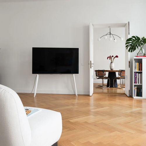 Moderner TV-Ständer - XL / WHITE - Esthete LLC - handgefertigt / Birke / für Privatgebrauch