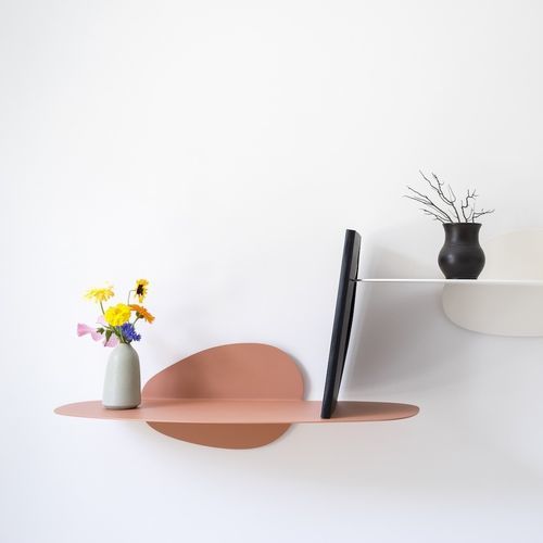 Wandmontiertes Regal - surface medium - bibelo - modern / aus lackiertem Metall / weiß