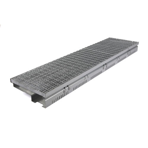 Gitter-Ablaufrinne - MONSUN GmbH - Metall / Metallgitter / für öffentliche Bereiche