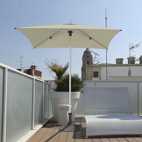 Quadratischer Sonnenschirm - SUBLIMO PRO - Solero Parasols - rund / mit Zentralmast / Segeltuch