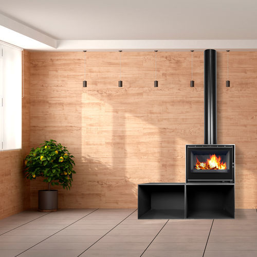 Holz-Kaminofen - DIAMANTINE 70 EcoDesign - BELLIDO Manufacturas Metálicas, S.L. - 9 kW / bodenstehend / modern