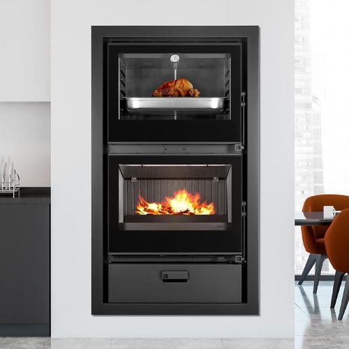 Holz-Kamineinsatz - BAKE 70  - BELLIDO Manufacturas Metálicas, S.L. - Stahl / mit natürlicher Konvektion / modern