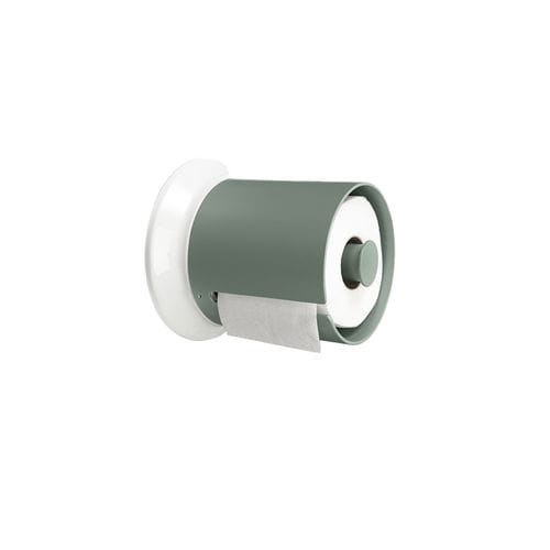 Wandmontierter Toilettenpapierhalter - GRIFFON - Aluminium / Porzellan / Made in France