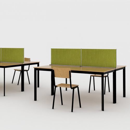 Tisch-Bürotrennwand - ZERO37 - aamco - Akustikstoff / grün