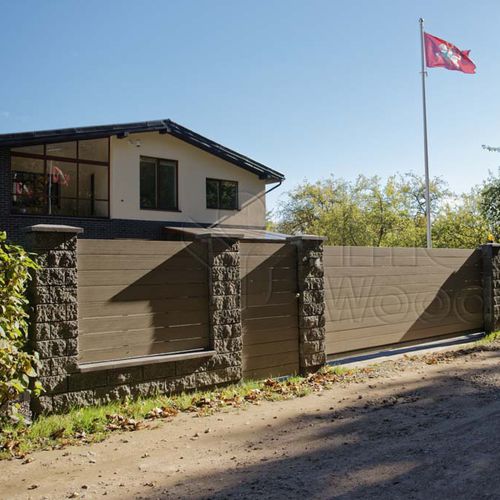 Zaun mit Stangen - INOFENCE AD - inowood - Garten / Verbundholz / verstärkt gesichert