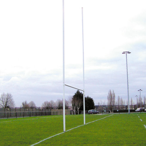 Rugbypfosten mit Scharnier - S20088 - SODEX SPORT - in Bodenhülsen / Aluminium / weiß