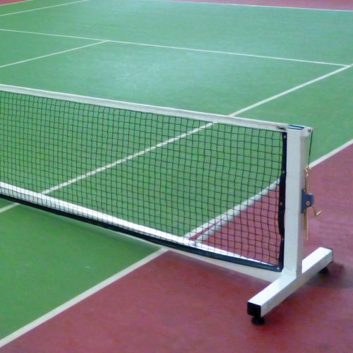 Mobiler Tennispfosten - S25219 - SODEX SPORT - galvanisierter Stahl / weiß / thermolackiert