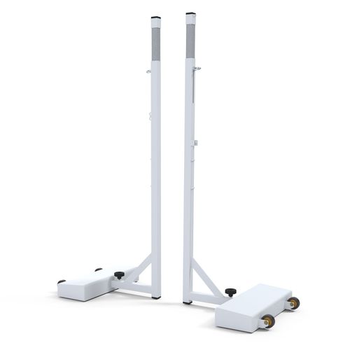 Mobiler Badminton-Pfosten - S27240 - SODEX SPORT - Stahl / weiß / thermolackiert