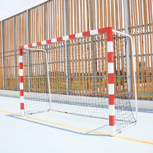 Handballtor für Wettkämpfe - S16211 - SODEX SPORT - galvanisierter Stahl / mobil / weiß/rot