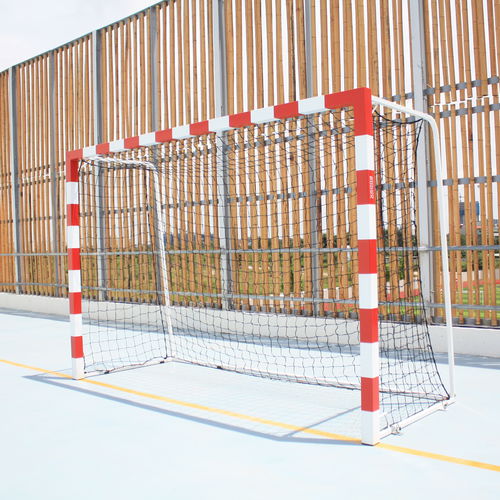 Handballtor für Wettkämpfe - S16231 - SODEX SPORT - galvanisierter Stahl / mobil / weiß/rot