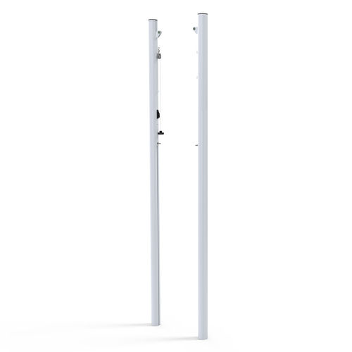 Volleyballpfosten in Bodenhülsen - S30158 - SODEX SPORT - Aluminium / weiß / thermolackiert