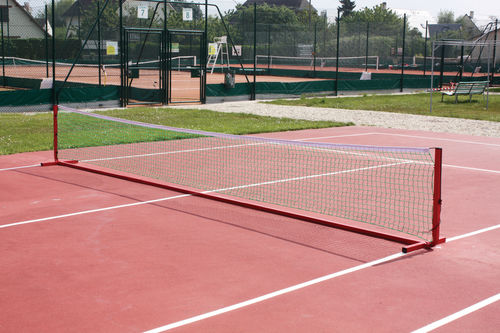 Mobiler Tennispfosten - S25381 - SODEX SPORT - Aluminium / Stahl / rot