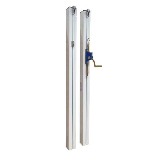 Tennispfosten in Bodenhülsen - S25214 - SODEX SPORT - Aluminium / weiß / thermolackiert