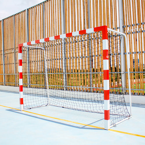 HDPE-Handballnetz - S16820 - SODEX SPORT - schwarz / weiß / Trapez