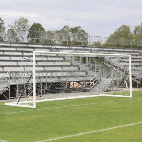 Aluminium-Fußballtor - S12281 - SODEX SPORT - transportierbar / weiß / kunststoffummantelt