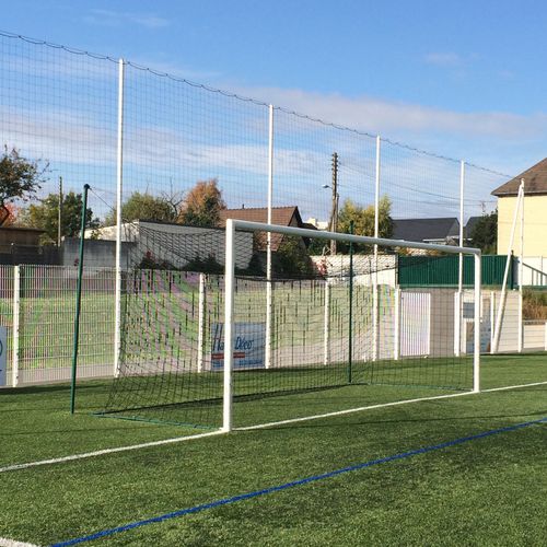 Fußballtor / galvanisierter Stahl - S12200 - SODEX SPORT - in Bodenhülsen / weiß / thermolackiert