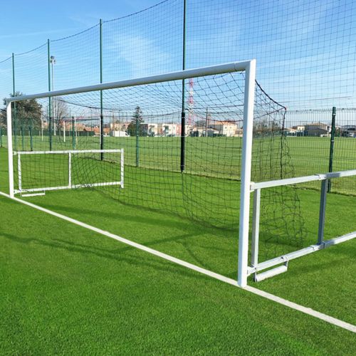 Fußballtor / galvanisierter Stahl - S12063 - SODEX SPORT - zusammenklappbar / weiß / thermolackiert