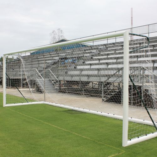 HDPE-Fußballtornetz - S12869 - SODEX SPORT - weiß / schwarz / Trapez