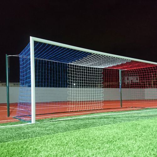 HDPE-Fußballtornetz - S12921TRI - SODEX SPORT - blau/weiß/rot / rechteckig / Quadratmaschen