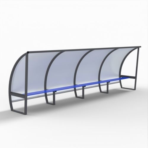 Spielerkabine für 10 Personen - S11050G - SODEX SPORT - Aluminium / Polycarbonat / grau