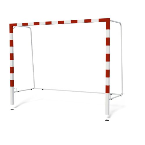 Handballtor für Wettkämpfe - S16216 - SODEX SPORT - galvanisierter Stahl / in Bodenhülsen / weiß/rot