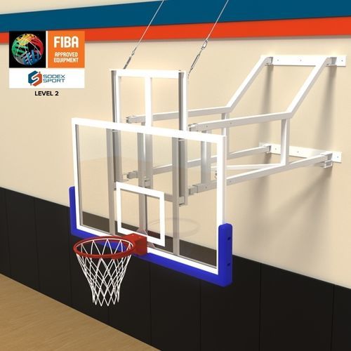 Basketballkorb für den Innenraum - S14191 - SODEX SPORT - 5x5 / wandmontiert / zusammenklappbar