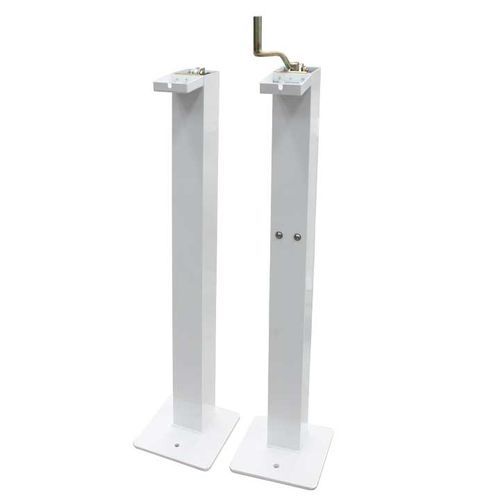 Stationärer Padel-Pfosten - S26222 - SODEX SPORT - galvanisierter Stahl / weiß / thermolackiert