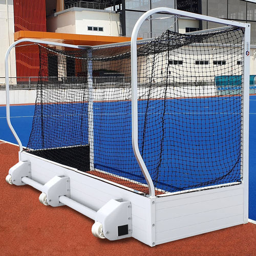 Aluminium-Hockeytor - S22261 - SODEX SPORT - mit Rädern / weiß / thermolackiert