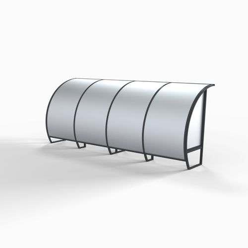 Spielerkabine für 10 Personen - S11550G - SODEX SPORT - Aluminium / stationär / grau