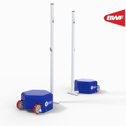 Mobiler Badminton-Pfosten - S27229 - SODEX SPORT - Stahl / Kunststoff / weiß