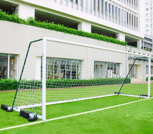 Aluminium-Fußballtor - S12292 - SODEX SPORT - mobil / weiß / kunststoffummantelt