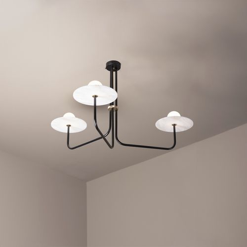 Moderner Kronleuchter - NÉNUPHAR  - Daniel Gallo - Epoxid / 3 Glühbirnen / für Gewerbegebrauch